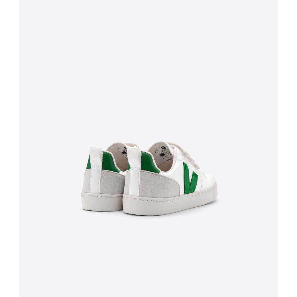 Veja V-10 CWL Schoenen Kinderen White/Green | NL 775KOR